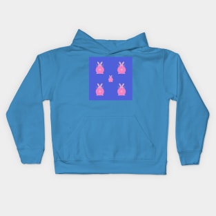 Small pink Bunny pattern Kids Hoodie